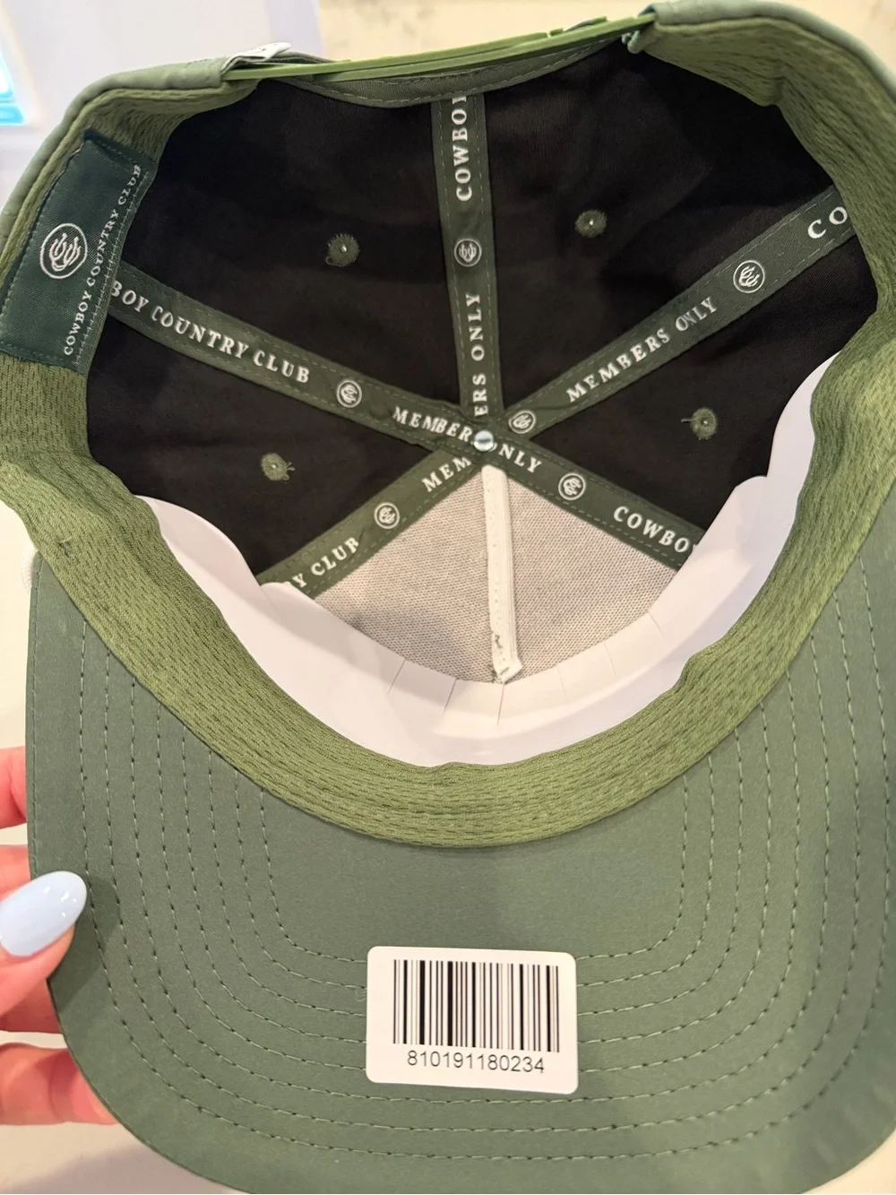 Members Only Olive Green Golf Rope-Trim Baseball Cap